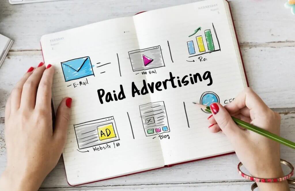 Planejamento de marketing digital em papel